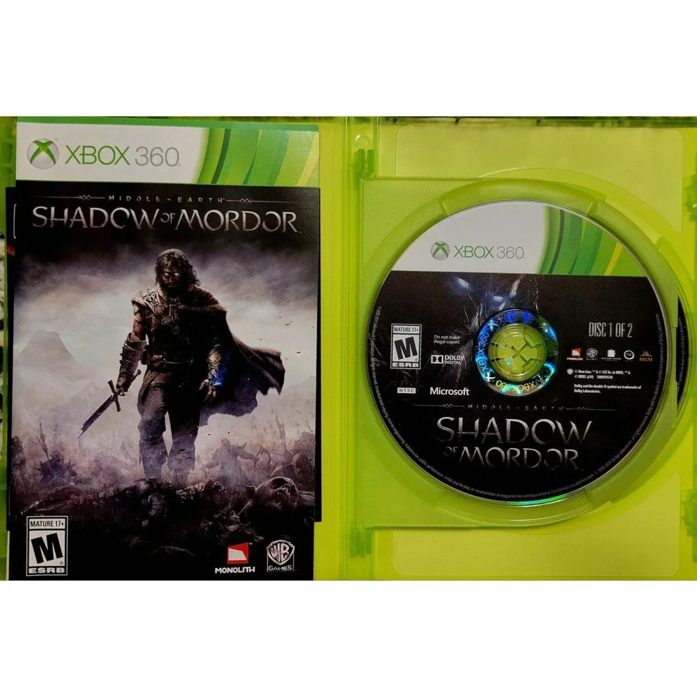 Middle Earth: Shadow of Mordor - Microsoft Xbox 360,CIB,TESTED,FAST SHIPPING